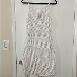 Club Monaco Textured White Mini Dress
